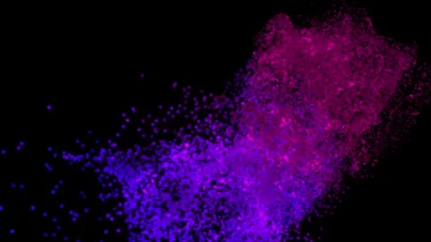 Dust Particles Glowing in Dark Loop Animated Stock Footage 313997851