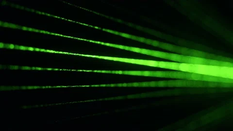 Dust particles in green laser light beam from diffraction grating Stock Footage 164954403