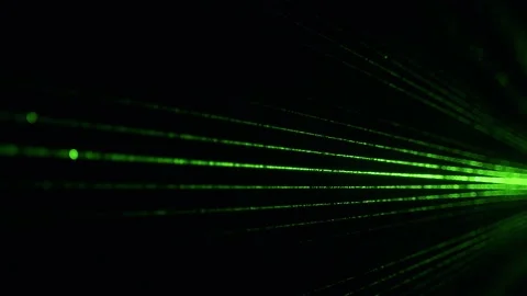 Dust particles in green laser light beam from diffraction grating Stock Footage 164954423
