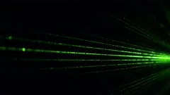 Dust particles in green laser light beam... | Stock Video | Pond5