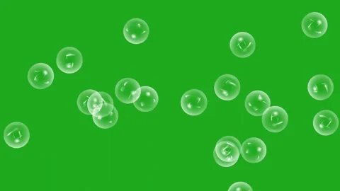 Dust particles inside the bubbles with green screen background Stock Footage 293763448