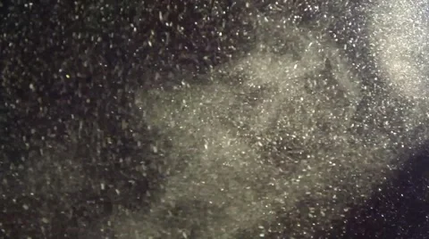 Dust particles moving, produced of airflow seen to sunlight passing through Vídeo Stock 60372769