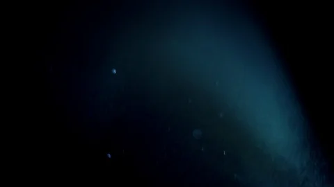 Dust particles from projector blue light Stock Footage 89551309