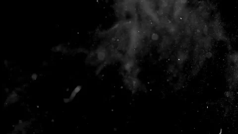 Dust particles sparkling on black background with mist sprinkling effect Stock Footage 138097854
