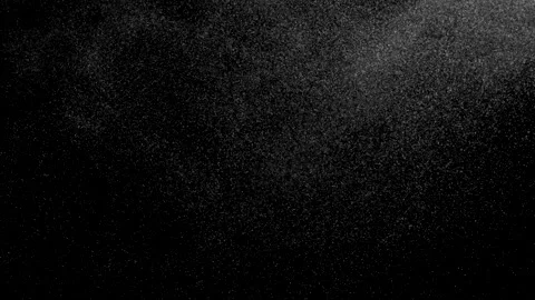Dust particles sparkling on black background with mist sprinkling effect Stock Footage 138097962
