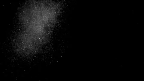 Dust particles sparkling on black background with mist sprinkling effect Stock Footage 138098553