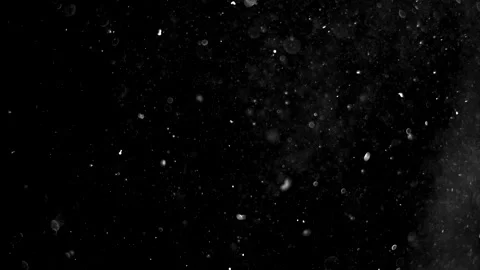 Dust particles sparkling on black background with white light bokeh effect Stock Footage 138098652