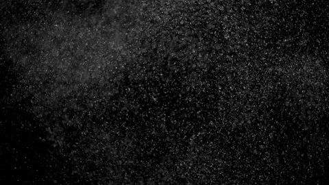 Dust particles sparkling on black background with mist sprinkling effect Stock Footage 138098786
