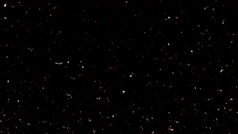 Dust particles sparkling on black background with white light bokeh effect Stock Footage 138099064