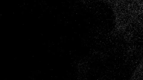 Dust particles sparkling on black background with mist sprinkling effect Stock Footage 138099848