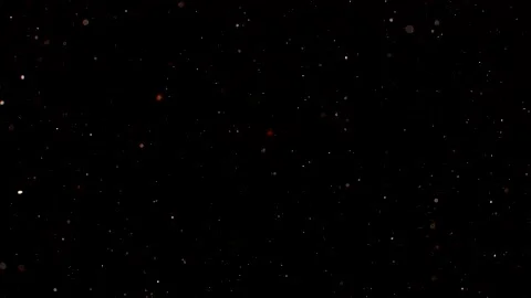 Dust particles sparkling on black background with white light bokeh effect Stock Footage 138100137