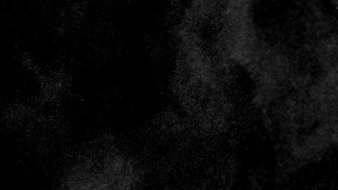 Dust particles sparkling on black background with mist sprinkling effect Stock Footage 138100302