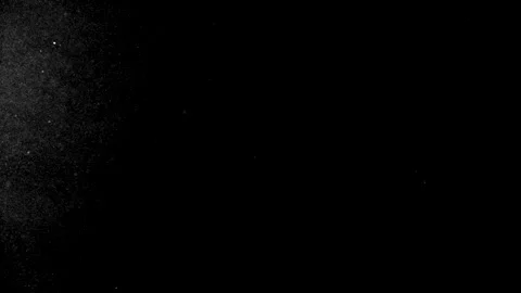 Dust particles sparkling on black background with mist sprinkling effect Stock Footage 138100438