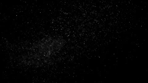 Dust particles sparkling on black background with white light bokeh effect Stock Footage 138100548