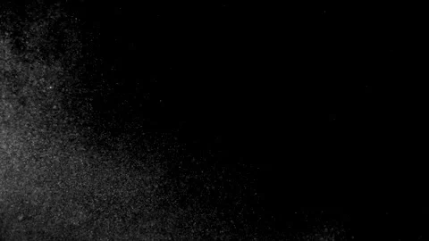 Dust particles sparkling on black background with mist sprinkling effect Stock Footage 138101016