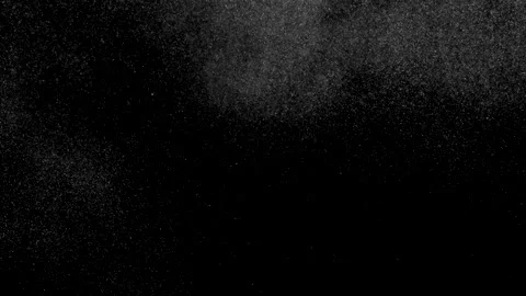 Dust particles sparkling on black background with mist sprinkling effect Stock Footage 138101137