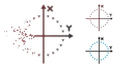 Dust Pixel Halftone Dotted Circle Plot Icon イラスト素材
