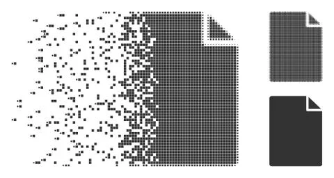 Dust Pixel Halftone New File Icon Illustrazione stock