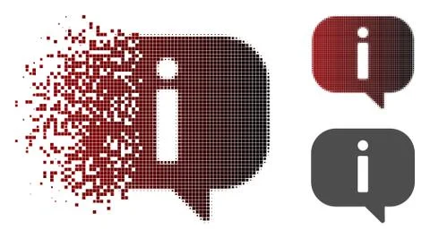 Dust Pixelated Halftone About Icon Ilustración de archivo