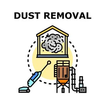 Dust removal process for clean indoor air Ilustración de archivo