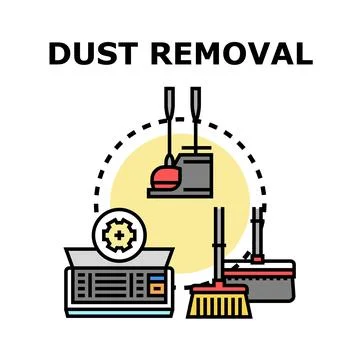 Dust removal service concept icon representing cleaning Stock Illustration