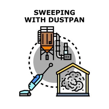 Dust removal system, air purification, and cleaning concept Stock Illustration