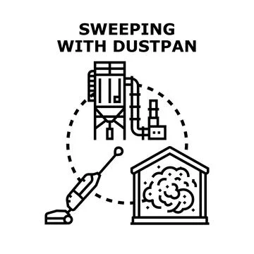 Dust removal system, air purification, and cleaning concept Stock Illustration