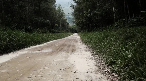 A dust road Video stock 34011866