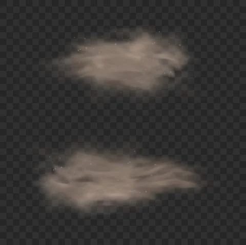 Dust sand cloud effect. Dirt smoke vector flying background texture Illustrazione stock