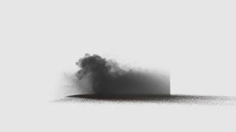 Dust sand Explosion on transparent background side view Stock Footage 305972828