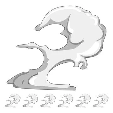 Dust smoke cloud cartoon vector graphic 스톡 일러스트