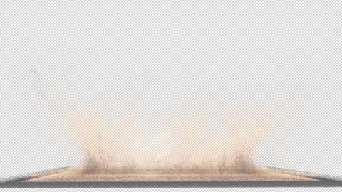 Dust smoke rising on Transparent BackgroundA swirling vertical tornado made Stock Footage 313996073