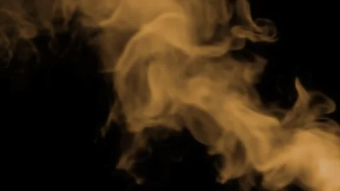 Dust Smoke Stream Flowing Across Dark Background with Warm Atmospheric Vapor Stock Footage 335897773