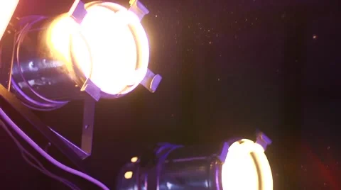 Dust in the spotlight on a show Video stock 44732301