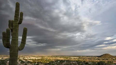 Dust Storm Approaching Stock Footage 98515998