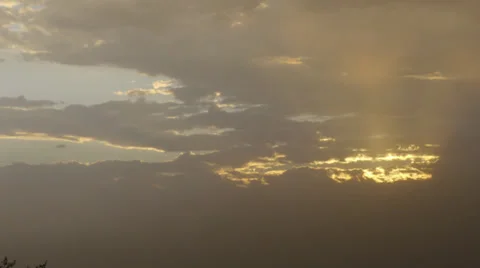 Dust Storm Time lapse at sunset Stock Footage 37165345