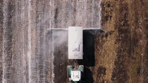 Dust Suppression Application Method Over Agricultural Land Stock Footage 276284025