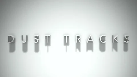 Dust tracks 3D title animation with shadows on a white background Stock Footage 296845078