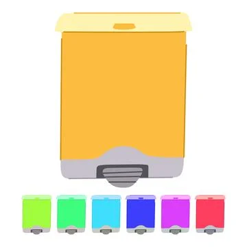 Dust trash bin vector cartoon graphic Stock Illustration