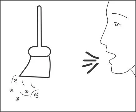 Dust vector icon ,dust line symbol Stock Illustration