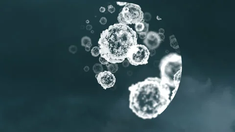 Dust, virus, pollen under the microscope Stock Footage 147971210