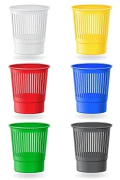 Dustbin colors illustration Stock Illustration