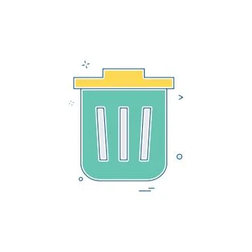 Dustbin icon design vector Ilustración de archivo