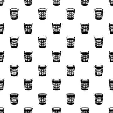Dustbin icon, simple style Stock Illustration
