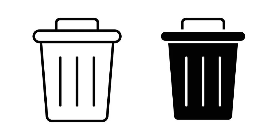 Dustbin icon vector design. EPS10 Stock Illustration
