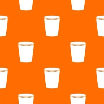 Dustbin pattern vector orange 库存插图