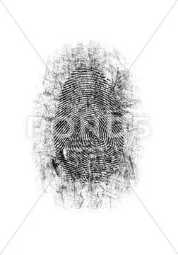 Dusted fingerprint Stock Illustration