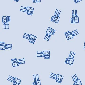 Duster car care line vector seamless pattern Stock Illustration