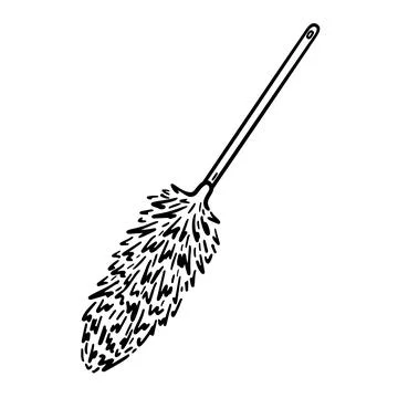 Duster with long handle for cleaning Illustration