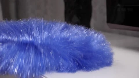Dusting duster wiping the dust detail Stock Footage 137211373